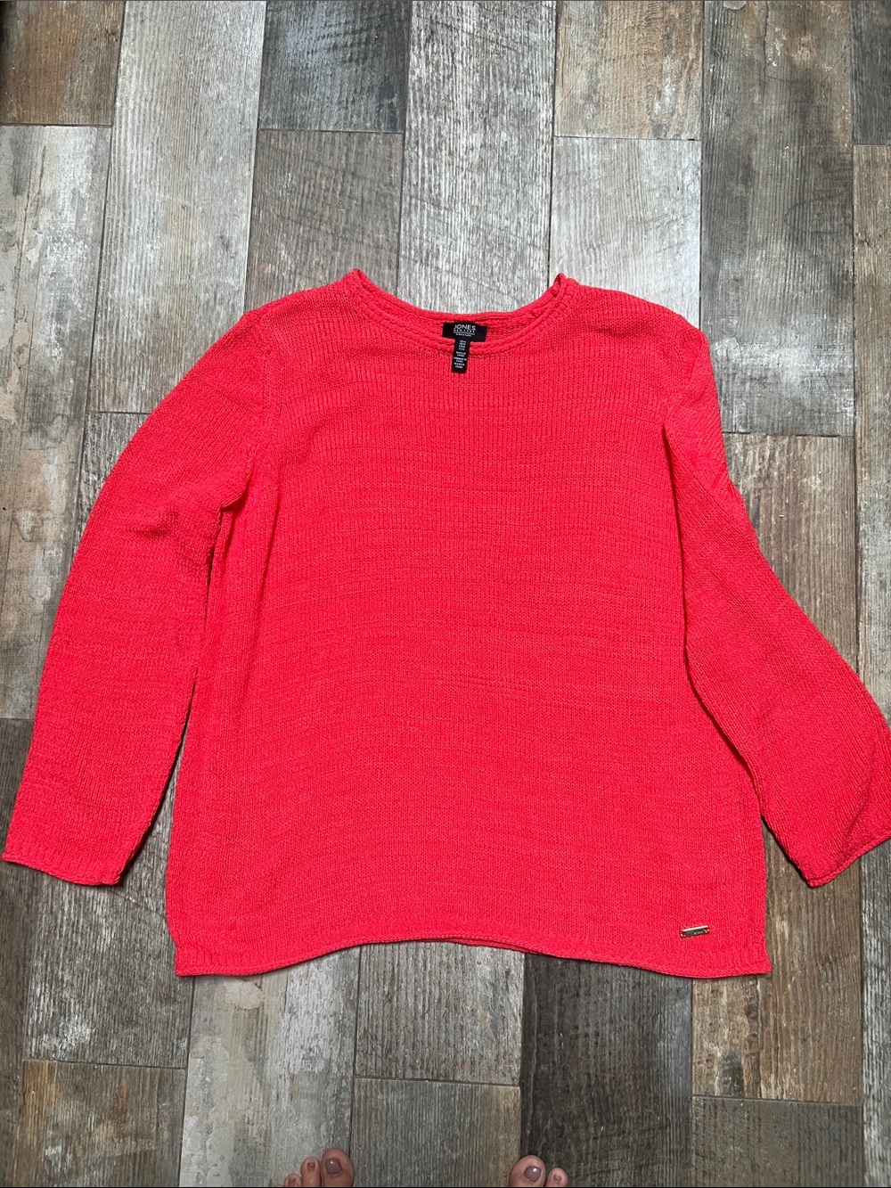 Jones New York Women's Coral Crew Neck Sweater